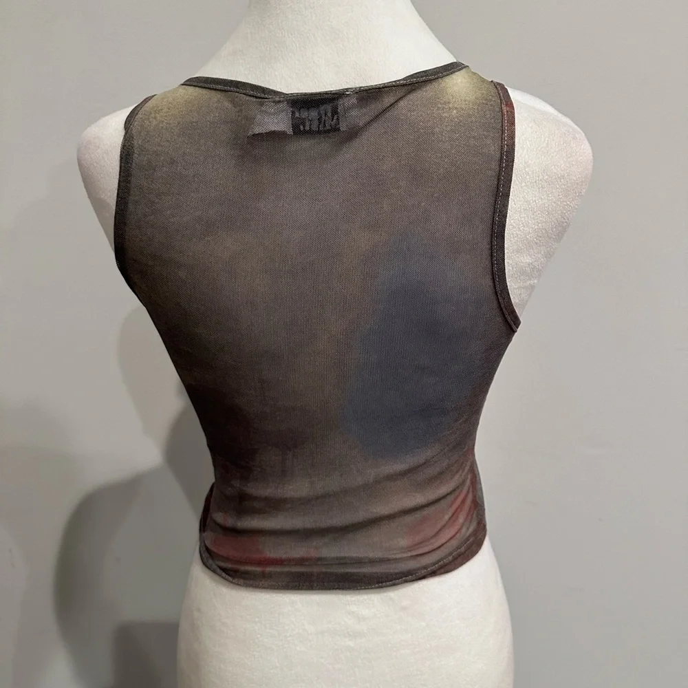 Tiger Mist sheer/mesh tank top - Picture 3 of 5